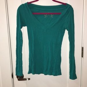 Teal long sleeved shirt